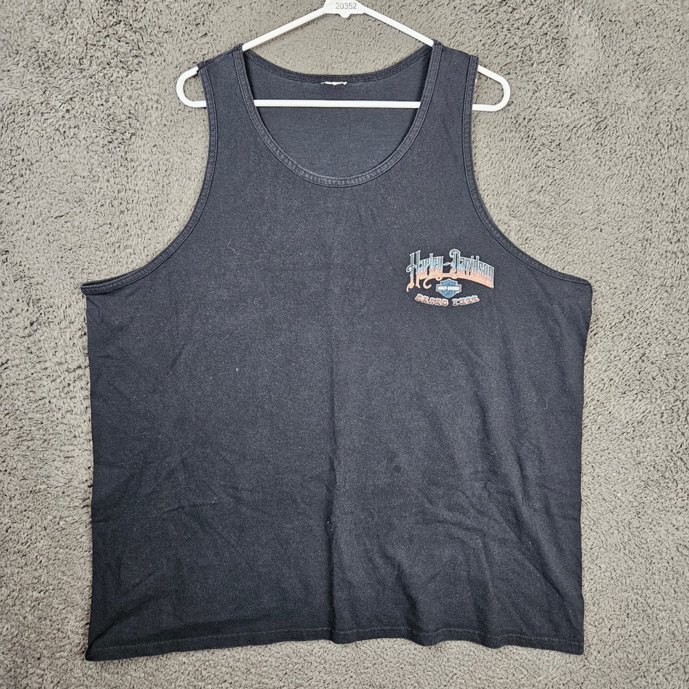 Harley-Davidson Grand Turk Pirate Motorcycle Graphic Tank Top Mens Black XXL